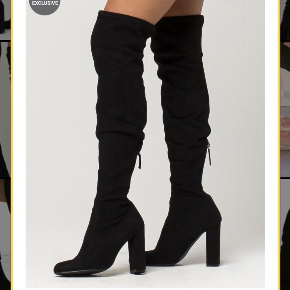 Steve Madden Emotions Black Over the Knee Boots (NWOT)